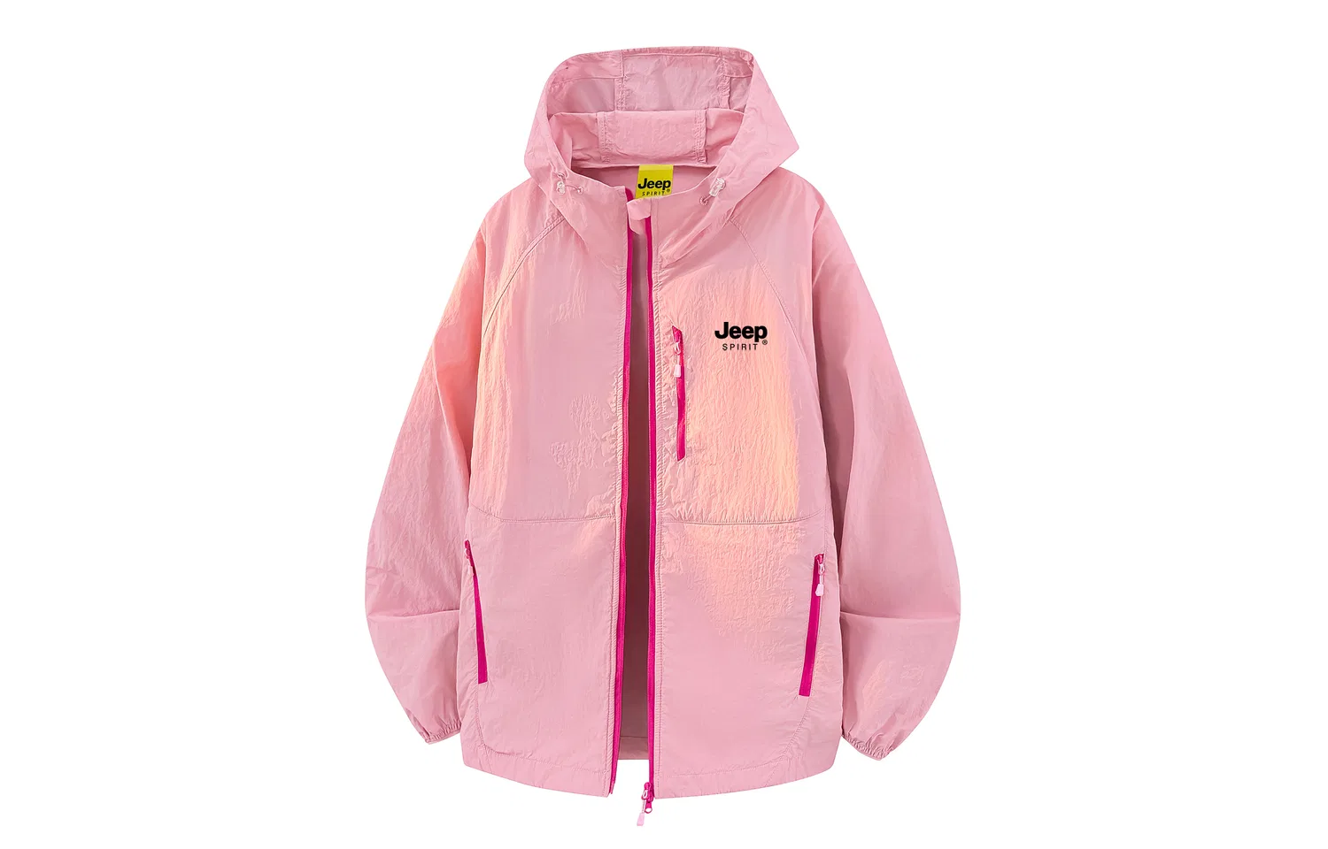 Детская ветровка с капюшоном прямого кроя JEEP SPIRIT, Cherry Blossom Pink