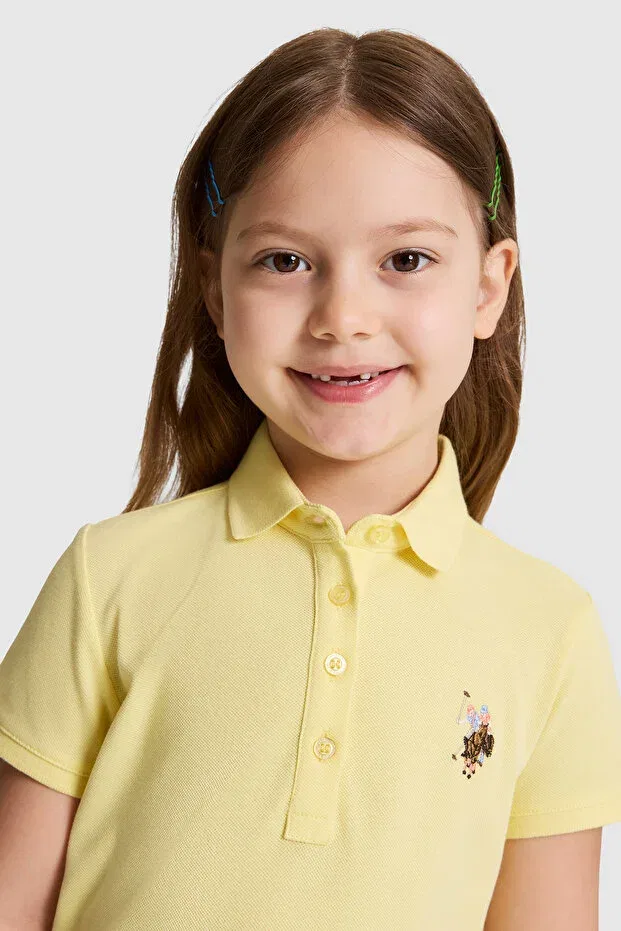 Детское платье для девочек вязаное U.S. Polo Assn., Light Yellow — фото 2
