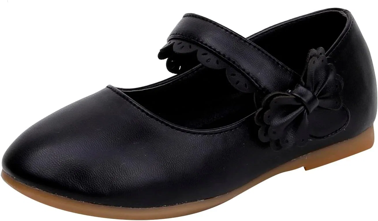 Детские туфли Мэри Джейн для девочек из кожи, Black