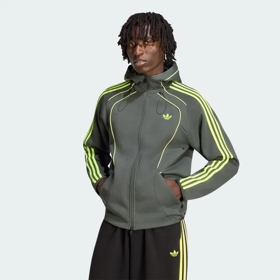 Худи на молнии ADIDAS ORIGINALS Teamgeist 26 цвета Apple, Пихта — фото 2