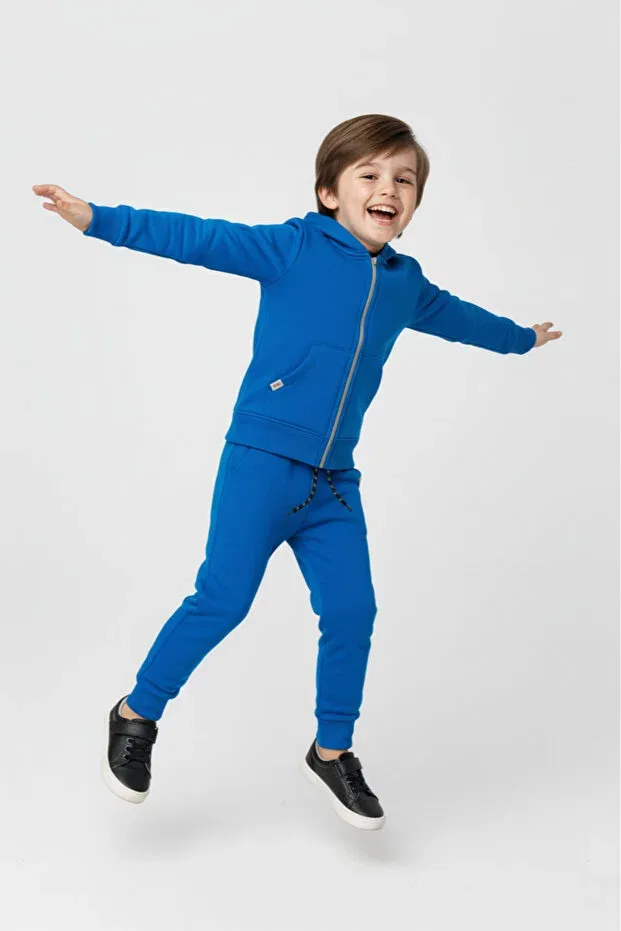 Детский спортивный комплект для мальчиков с капюшоном Mnk Baby&Kids, Blue — фото 3