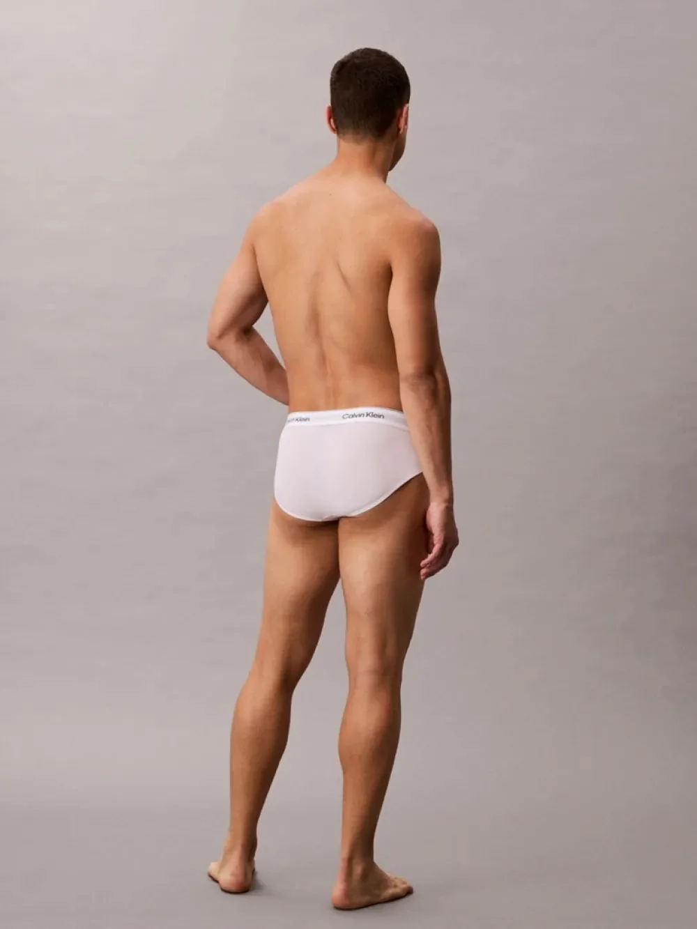 Комплект трусов-брифов Calvin Klein Icon Cotton Stretch 3 шт., белый — фото 2