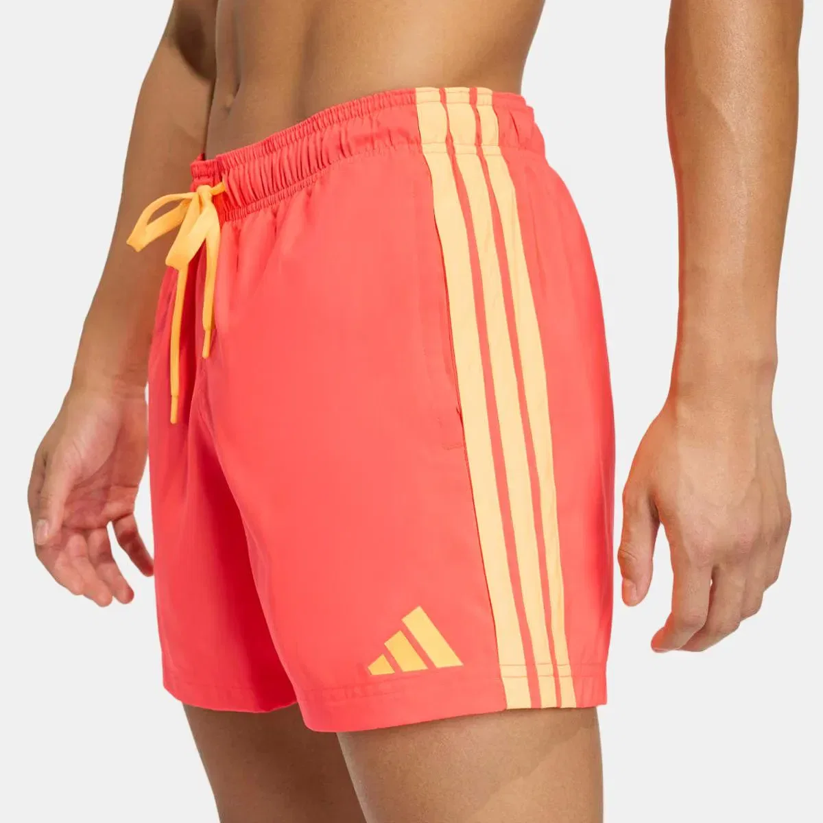 Мужские плавки с тремя полосками adidas, Красный — фото 4