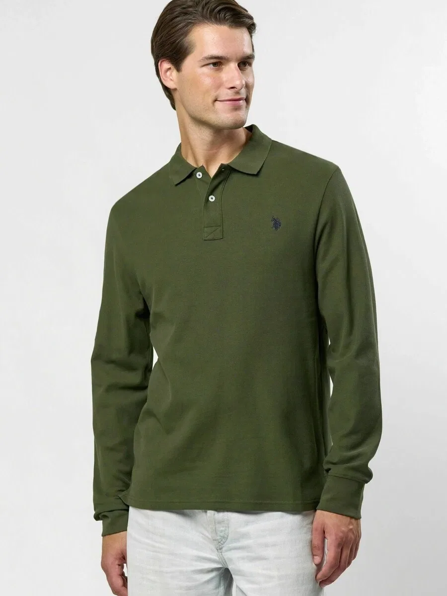Футболка U.S. Polo Assn. 'UMBRETT' темно-зеленого цвета — фото 3