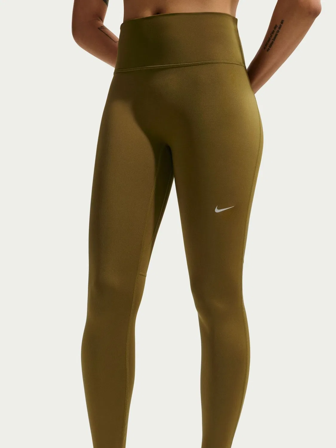 Леггинсы для бега Nike Tempo, оливково-зеленый — фото 3