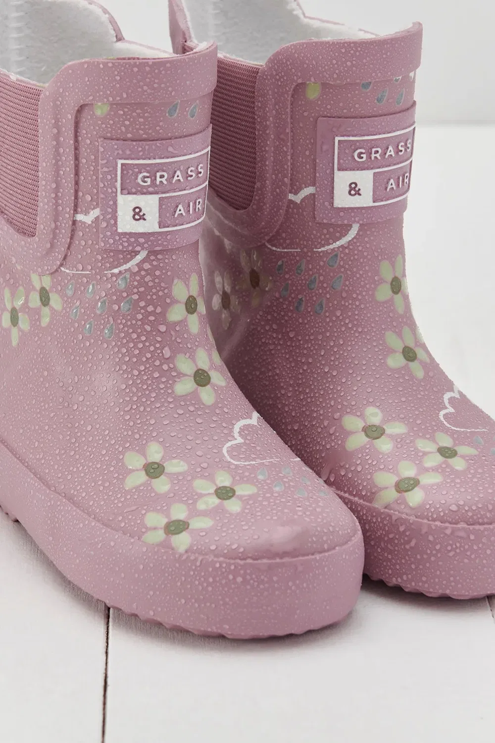 Детский сапог-дутик с цветочным принтом Grass & Air, Pink — фото 2
