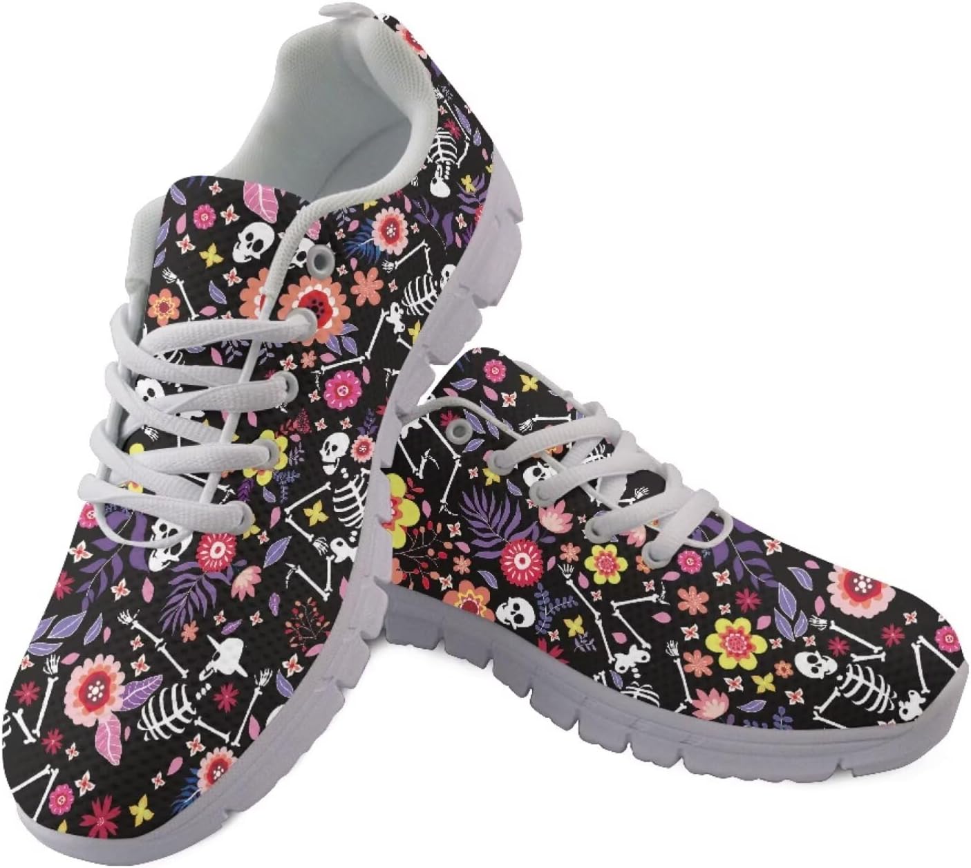 

Женские теннисные кроссовки chaqlin, мужские слипоны для ходьбы, беговые кроссовки, легкие для улицы и дома, Skull Floral
