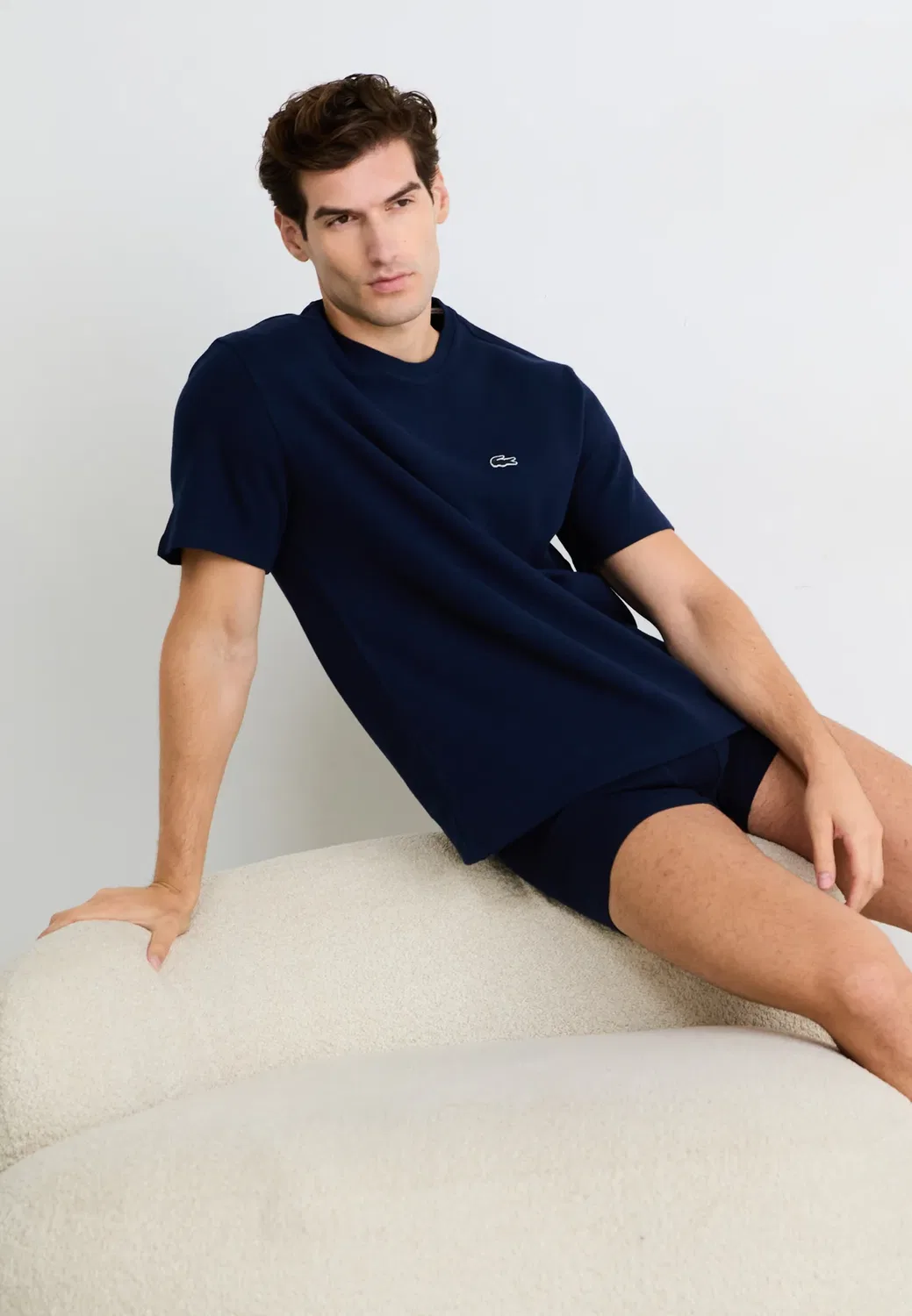 Домашняя одежда в виде футболки - пижамная футболка Lacoste, Navy Blue — фото 4