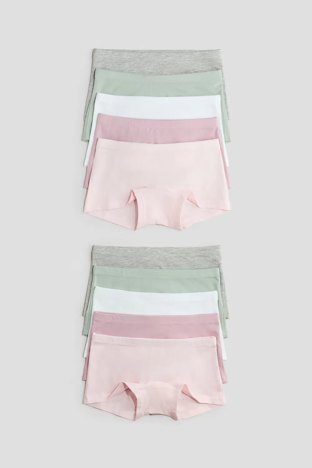Упаковка из 10 боксерских трусов H&M, Hellgrün/Weiß/Hellrosa