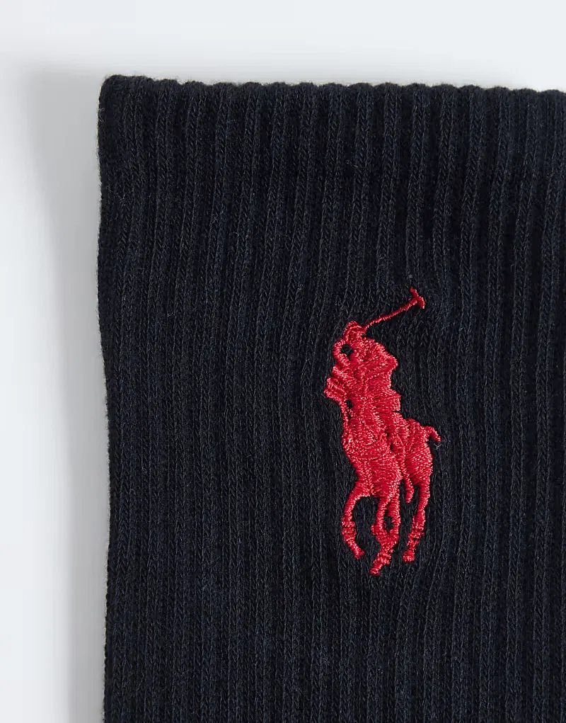 Носки высокие с крупным логотипом Icon 3 шт Polo Ralph Lauren, черный — фото 3