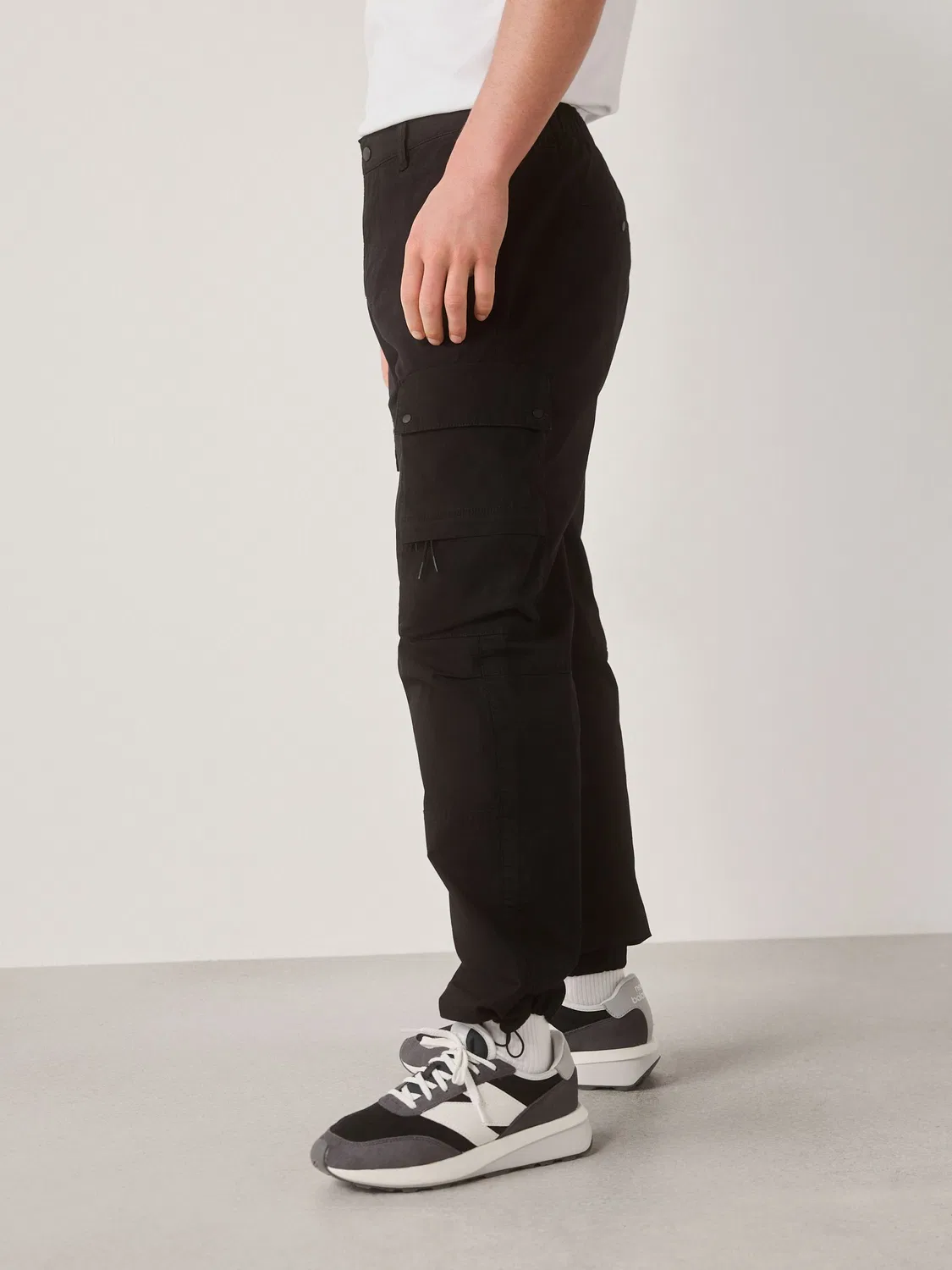 Брюки карго утилитарные, Regular Tapered Fit Next, черный — фото 4