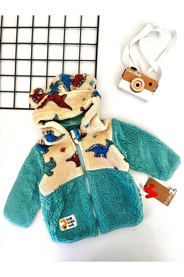 Детское пальто для мальчиков с принтом Teddy Cacobutik, Turquoise