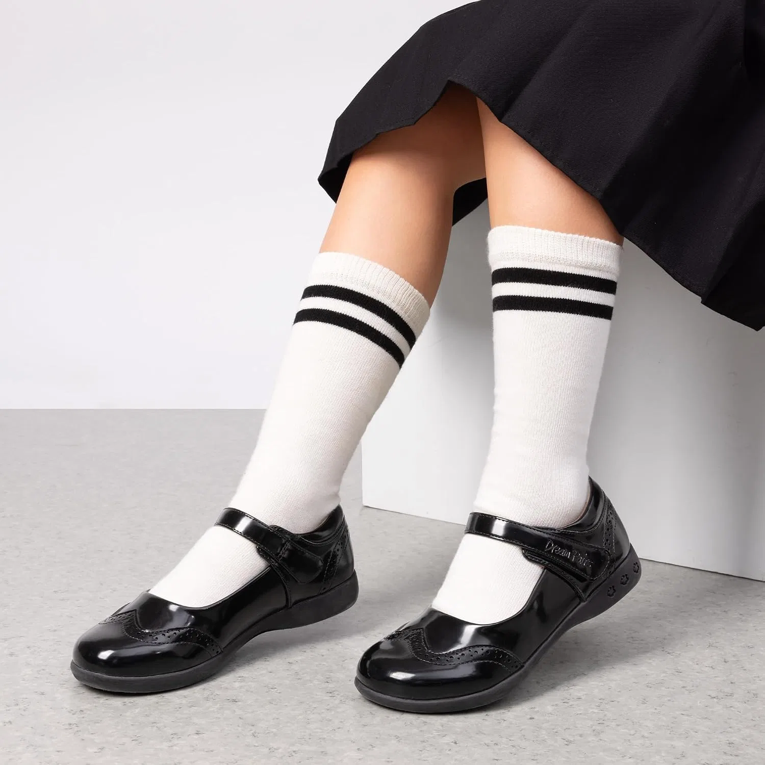 Детские туфли Мэри Джейн для девочек DREAM PAIRS, All Black — фото 2
