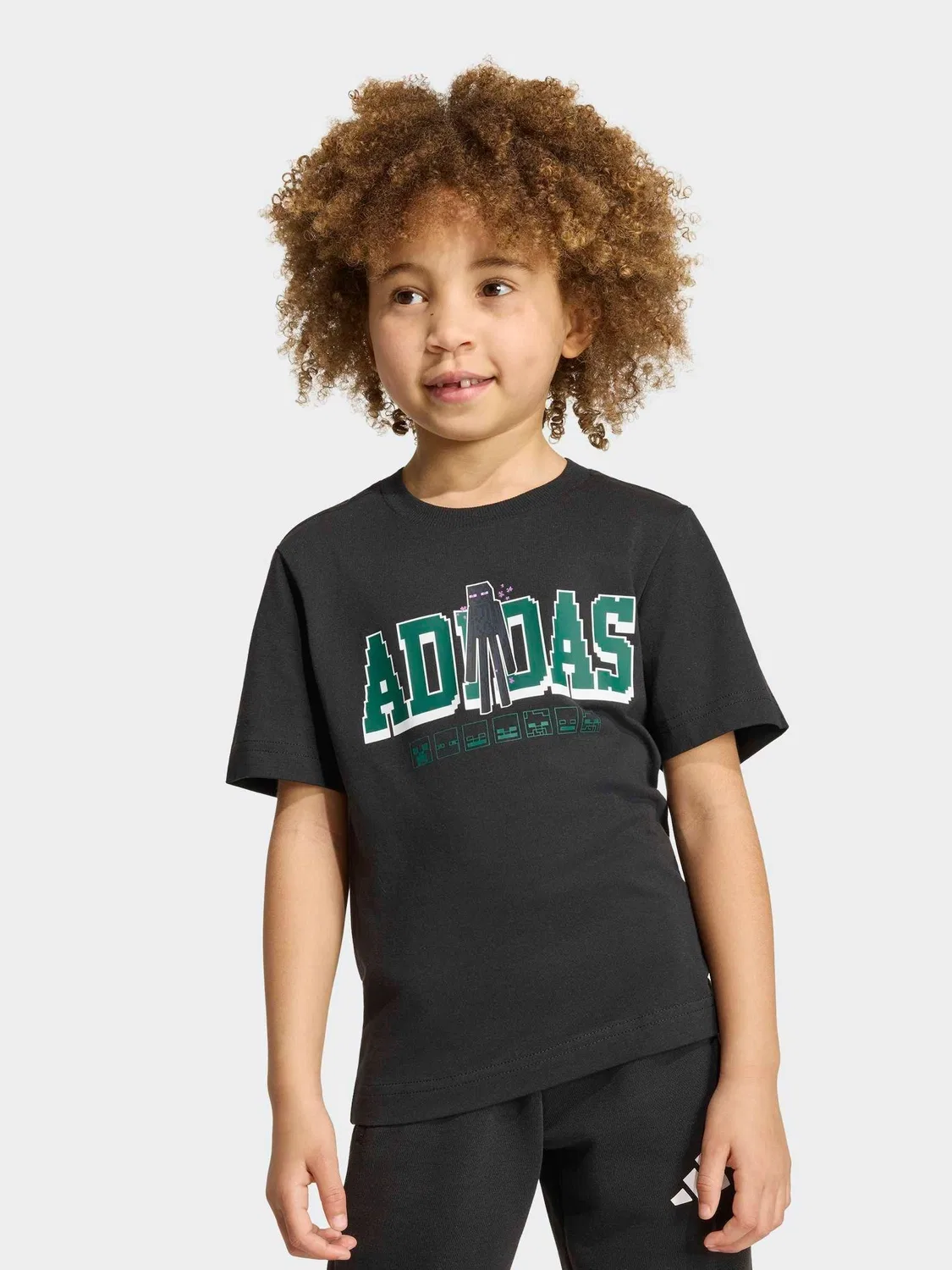 Футболка с принтом Minecraft adidas, черный