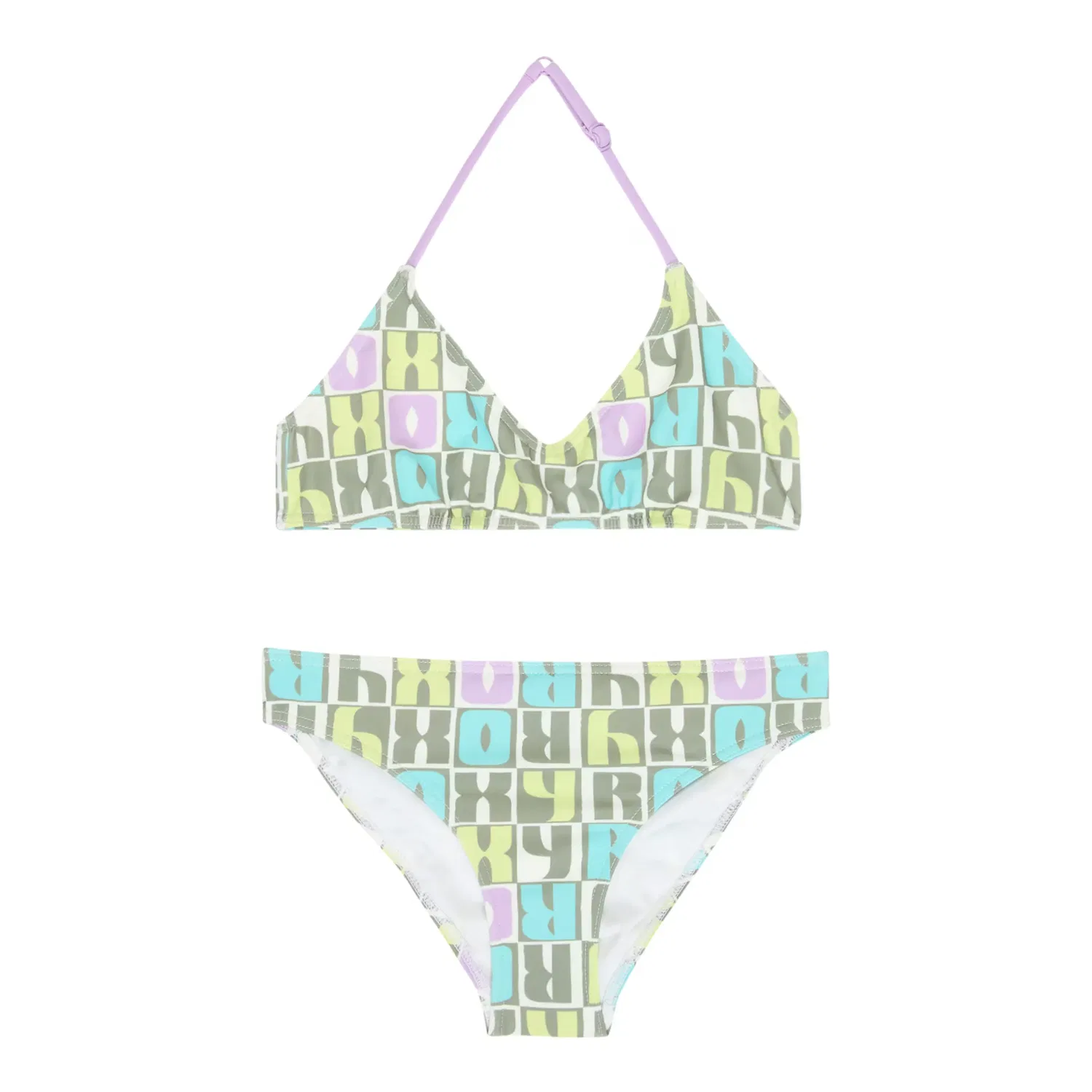 Детский бикини-бралетт для девочек Letter Up Roxy, Verde Oliva