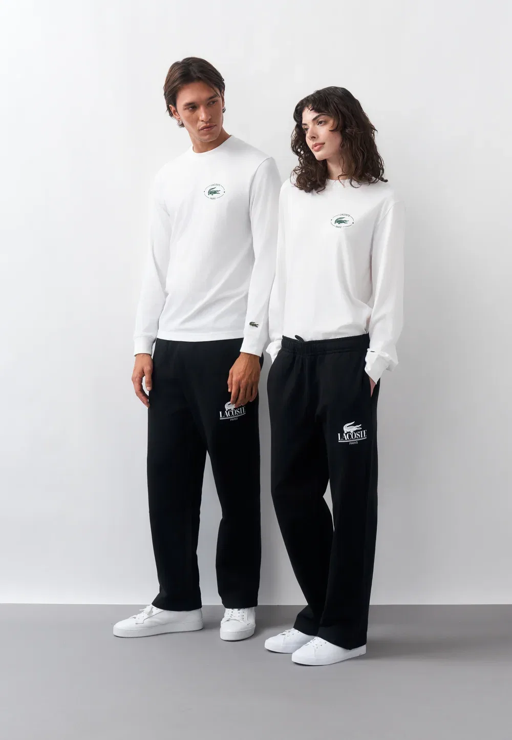 Футболка с длинным рукавом Lacoste White