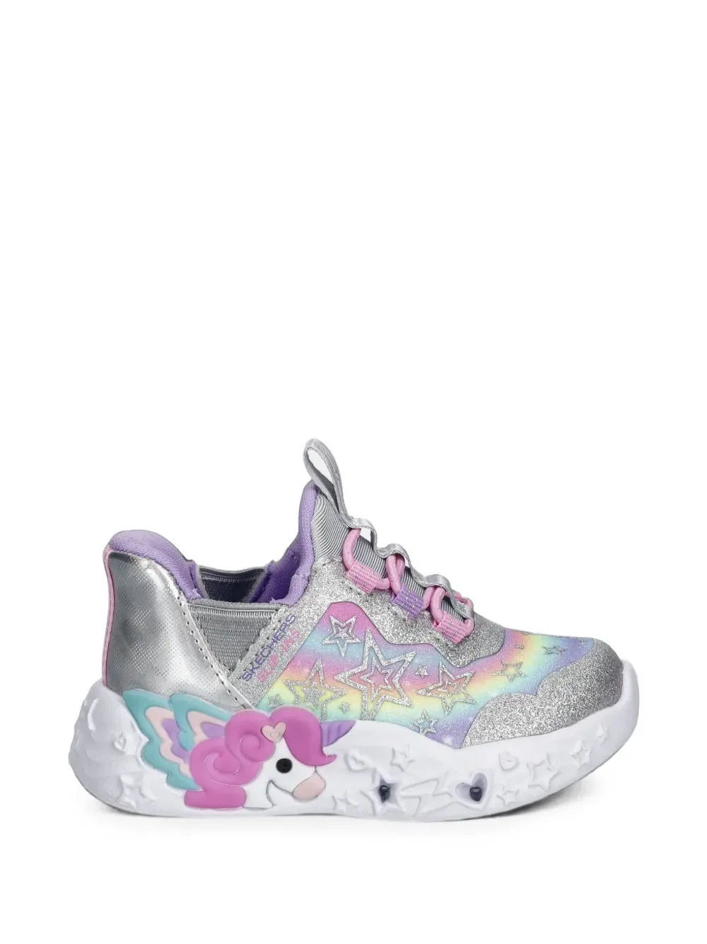 Кроссовки для девочки Unicorn Charmer-lil Starlite Skechers, серый/фиолетовый — фото 2