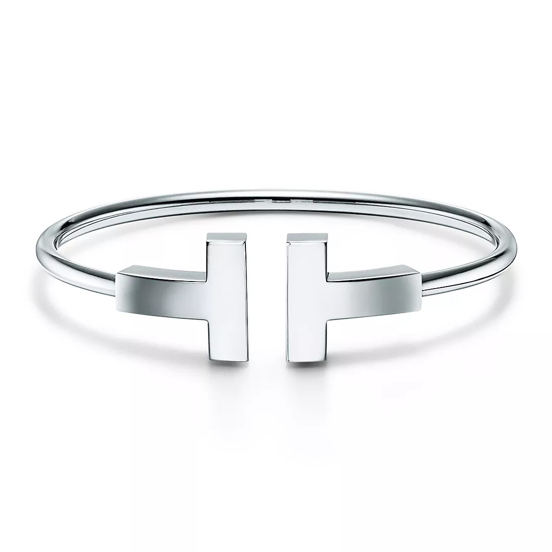 

Браслет Tiffany & Co Tiffany T Wide Wire, белое золото