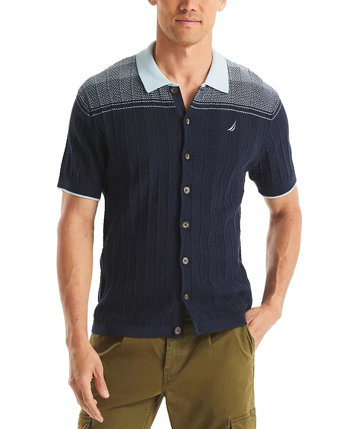 

Мужской кардиган с короткими рукавами Nautica, синий