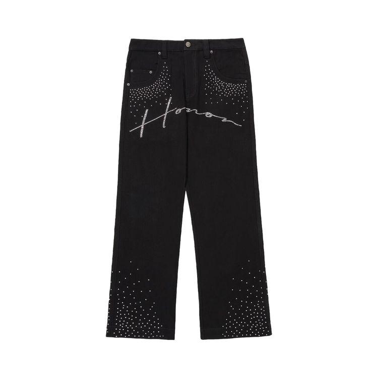 

Брюки Honor The Gift Rhinestone Wide Leg Pant 'Black', черный