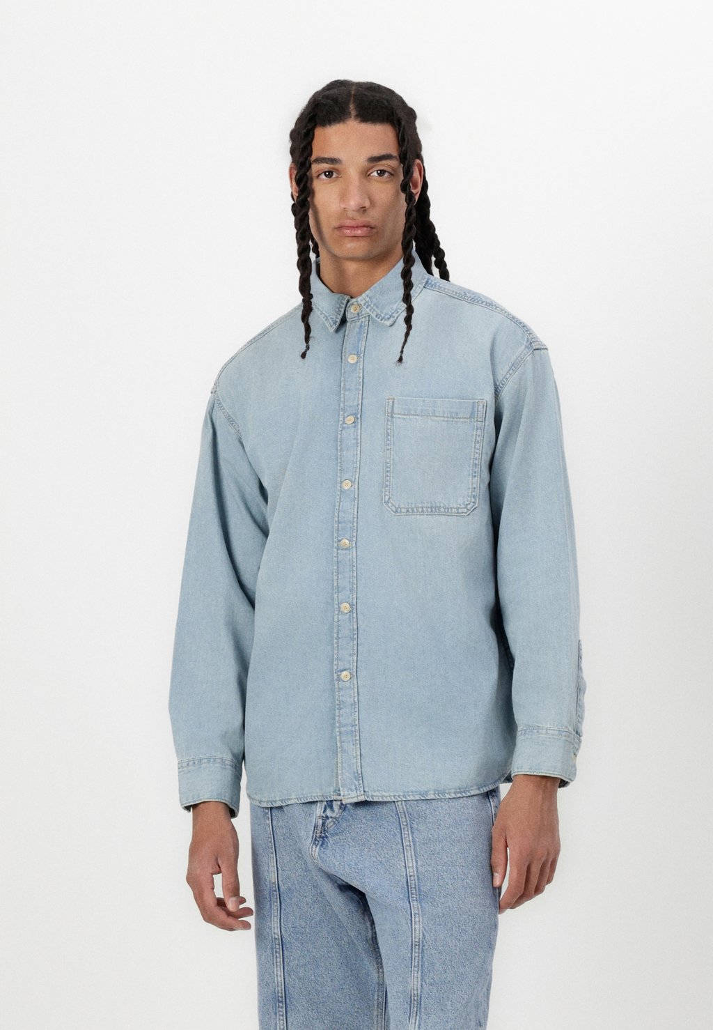 

Рубашка JORSANTORINI SHIRT Jack & Jones, цвет Blue Denim