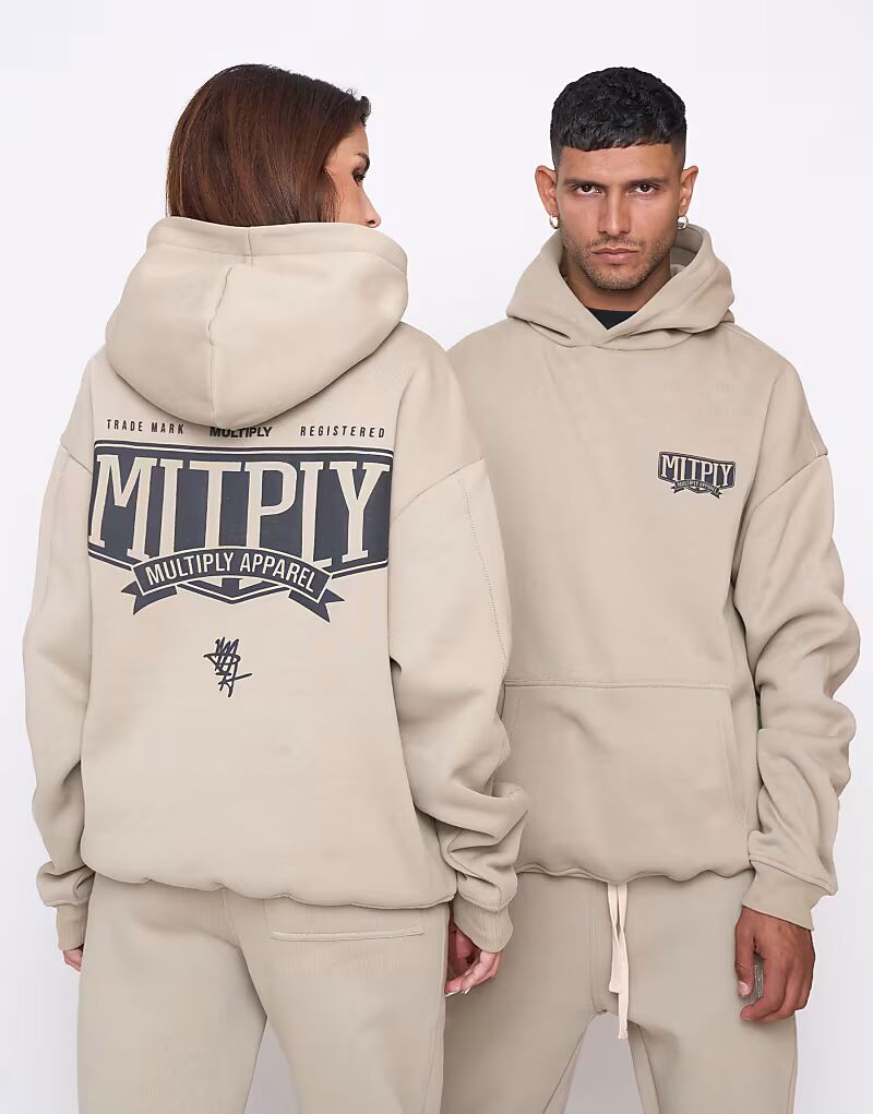

Толстовка с капюшоном Oversize от Multiply Apparel в цвете Seneca Stone