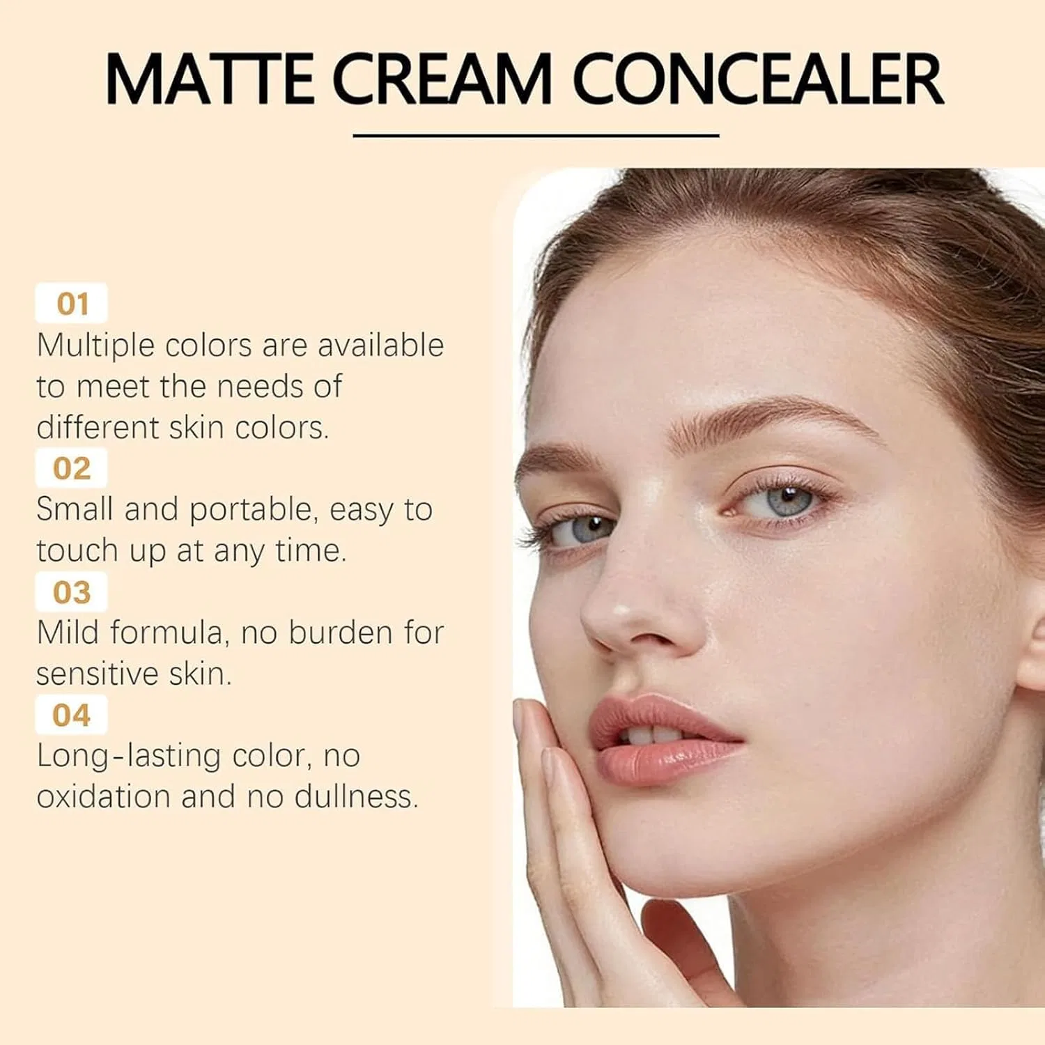 Палетка консилеров Evanesce Soft Matte Cream Concealer с кистью Generisch, Light Colour — фото 3