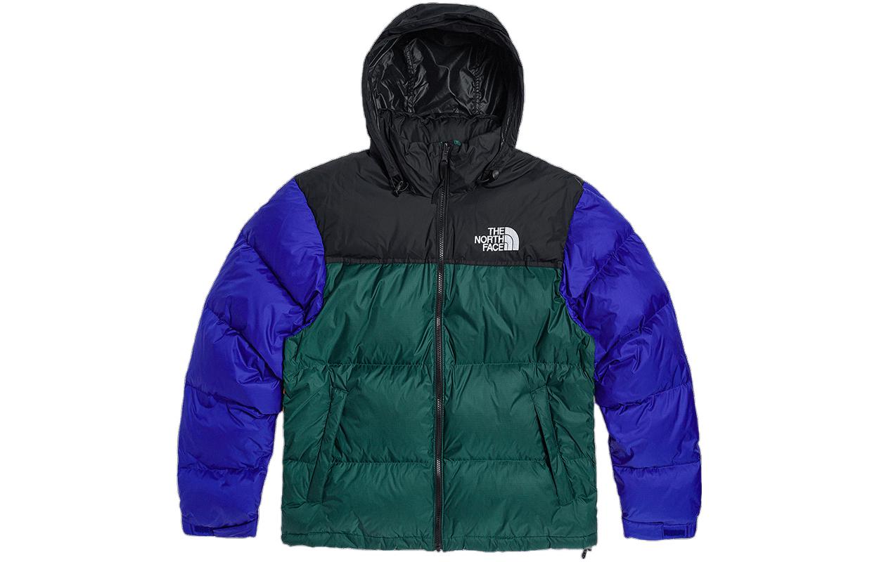 

THE NORTH FACE Пуховик мужской сине-зеленый