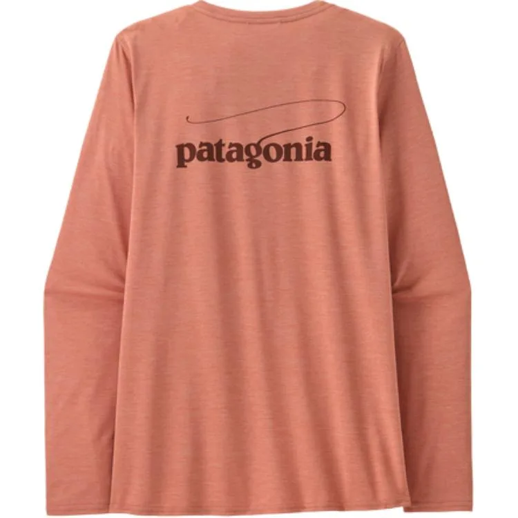 Футболка женская быстросохнущая Patagonia, Fly Fishing Pink/CMPX