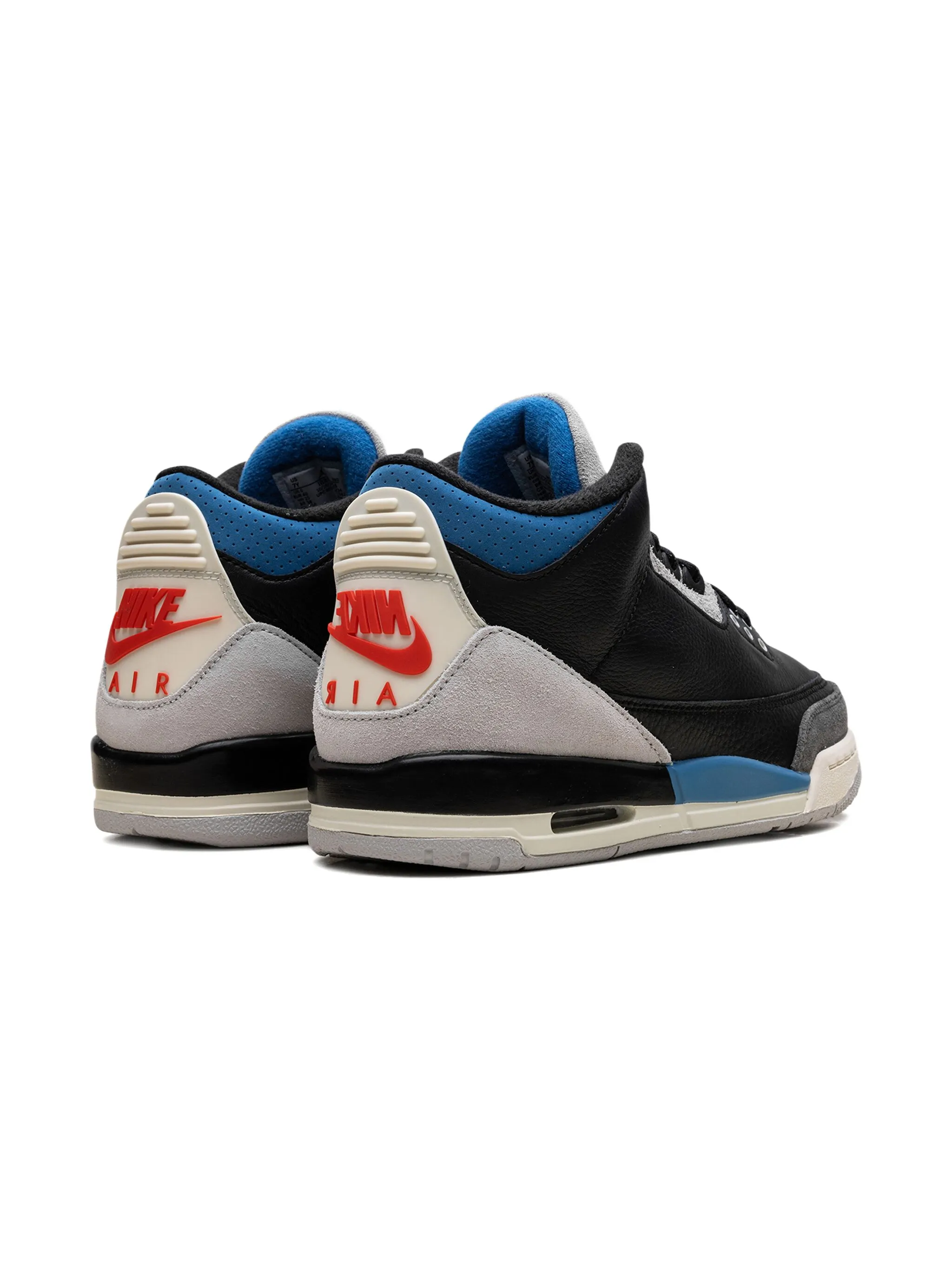 Кроссовки Air Jordan 3 Black/Neutral Grey/Military Blue/Chile Jordan Kids, черный — фото 3