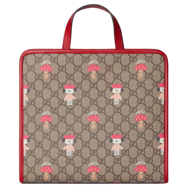 

GUCCI Сумка через плечо GG Supreme для детей бежево-коричневая