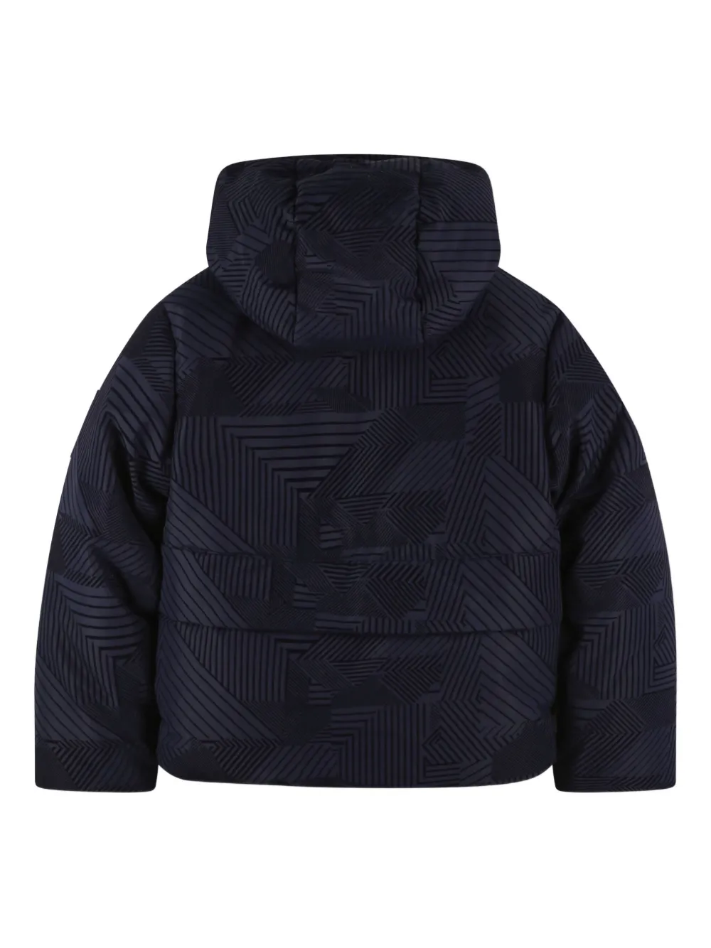 Пуховик с геометричным узором Timberland Kids, черный — фото 2