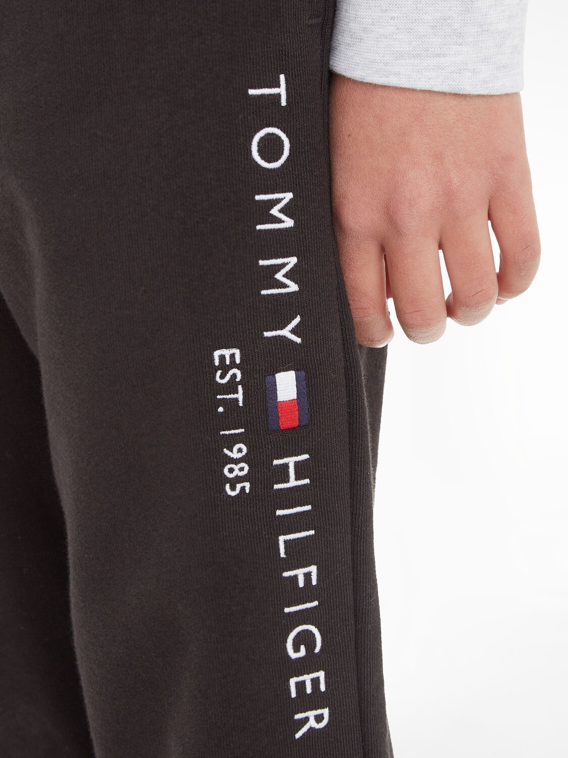 Детские джоггеры Essential из органического хлопка с логотипом Tommy Hilfiger, черный — фото 3