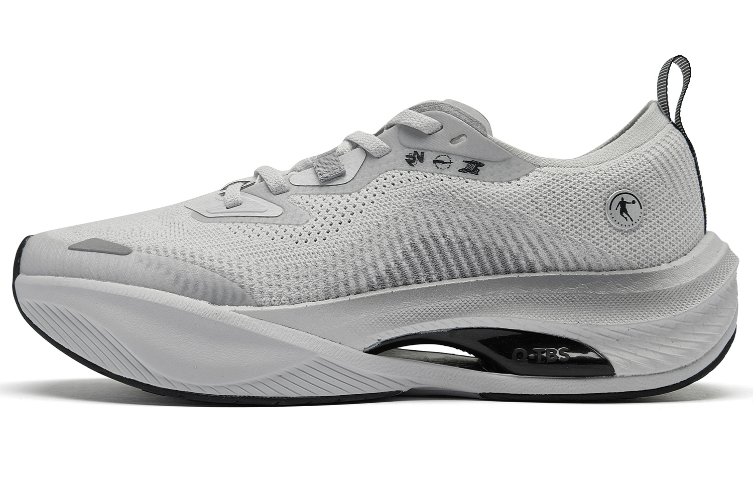 

Амортизирующие кроссовки с противоскользящими и износостойкими свойствами мужские серо-серебристые QIAODAN, чистый серо-серебристый