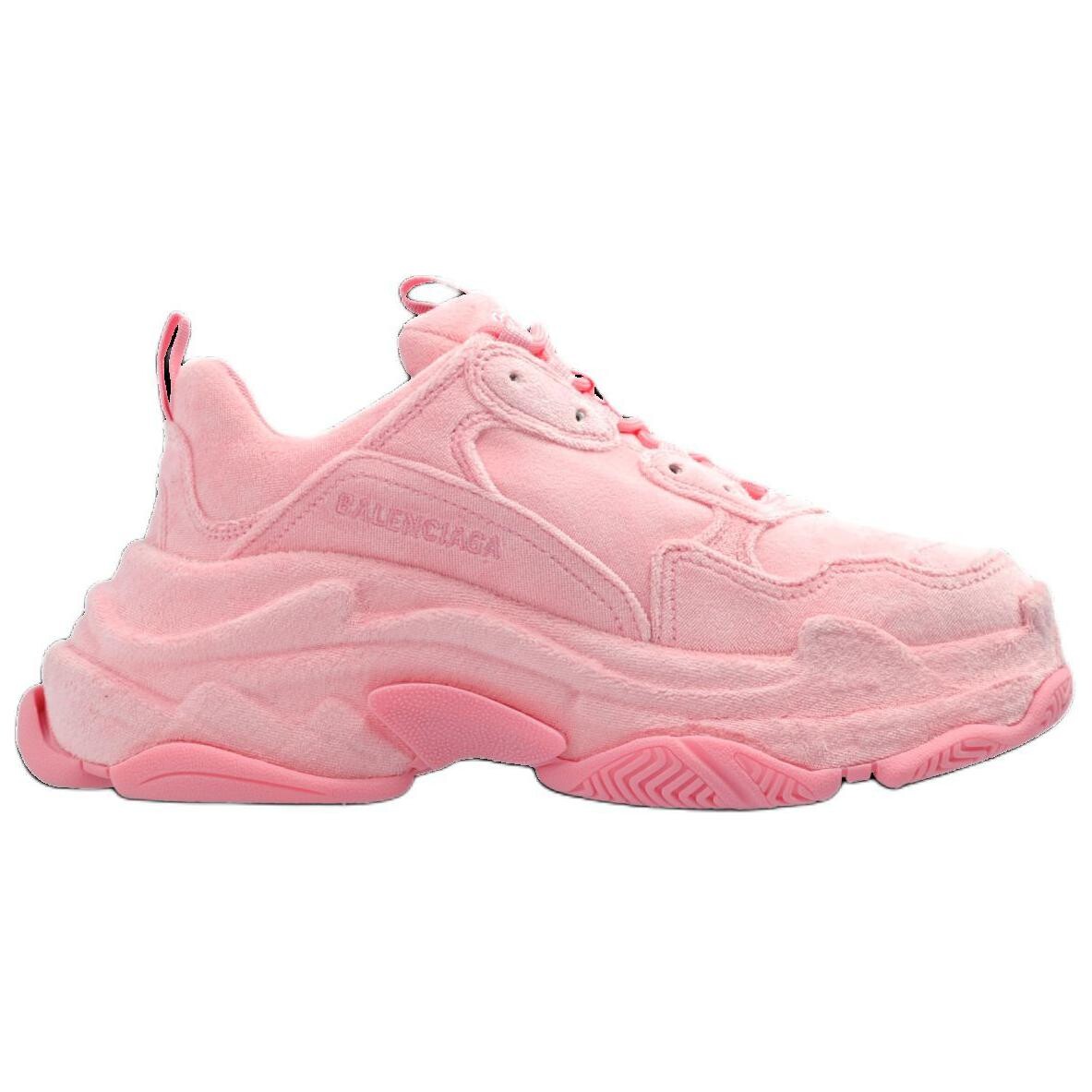 Кроссовки Triple S Chunky женские низкие розовые Balenciaga — фото 2