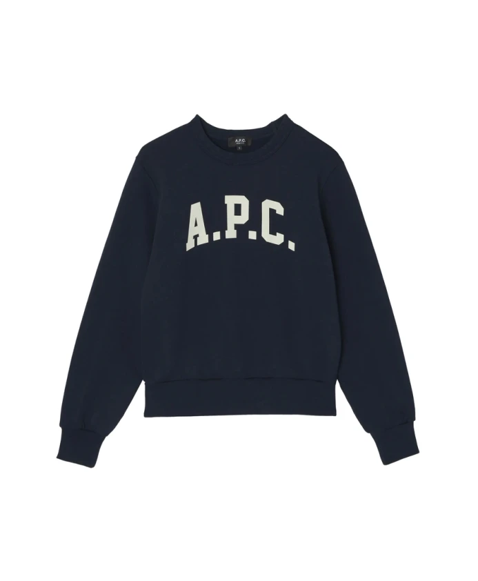 

Черный хлопковый свитер с круглым вырезом A.P.C., черный