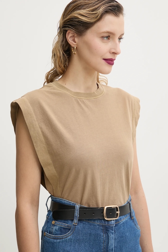 

Хлопковая майка Sessun, бежевый