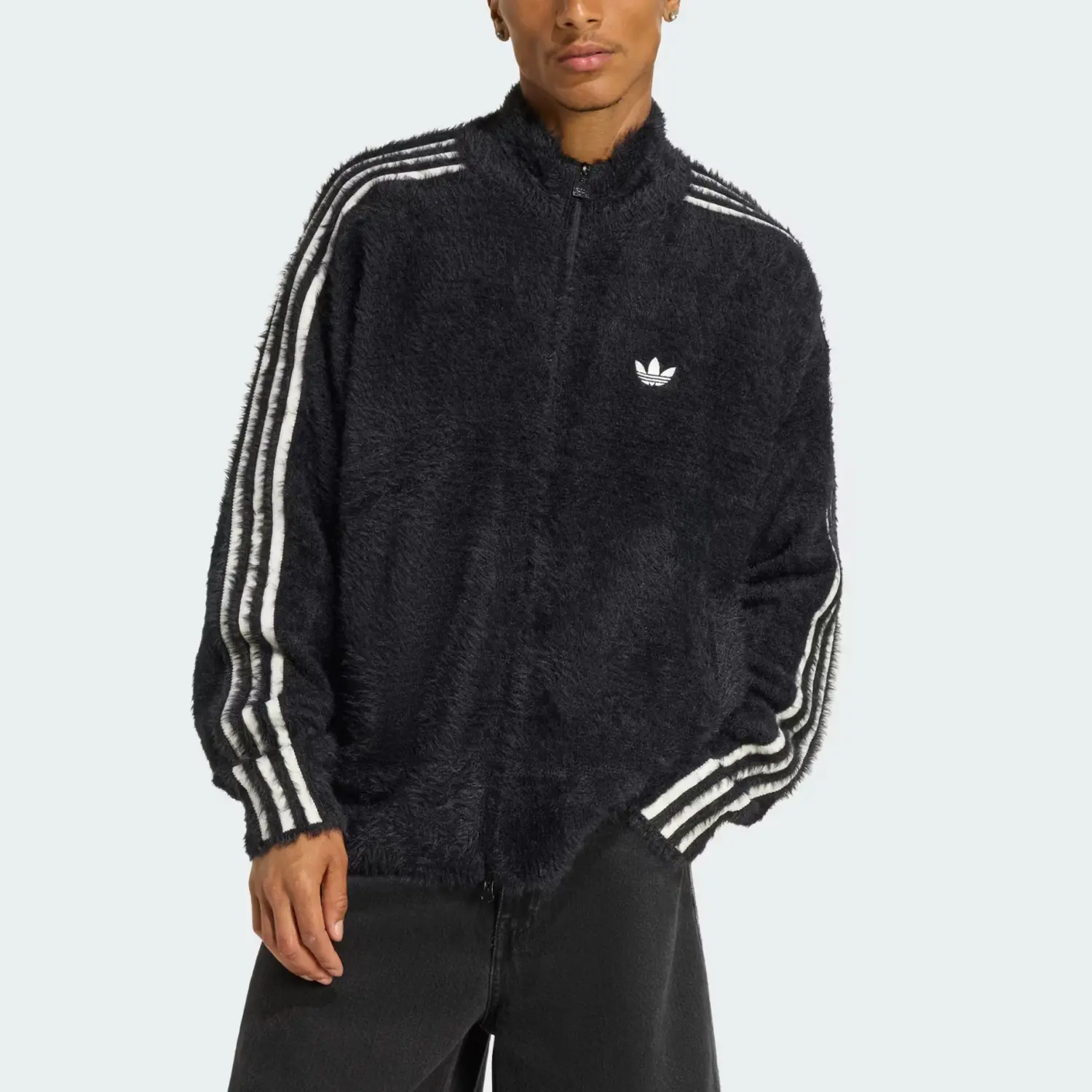 Кардиган Adidas 3 Stripes на молнии Adidas Originals, черный — фото 2