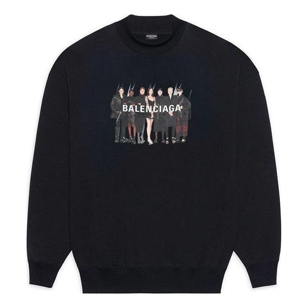 

Толстовка real crewneck sweatshirt 'black' Balenciaga, черный