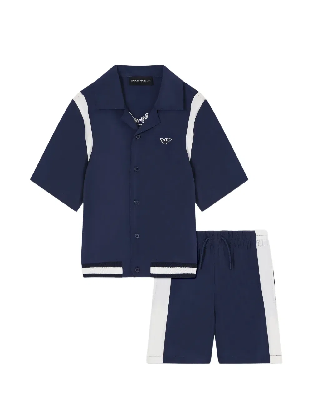 Двухцветные шорты (комплект из двух штук) Emporio Armani Kids, синий