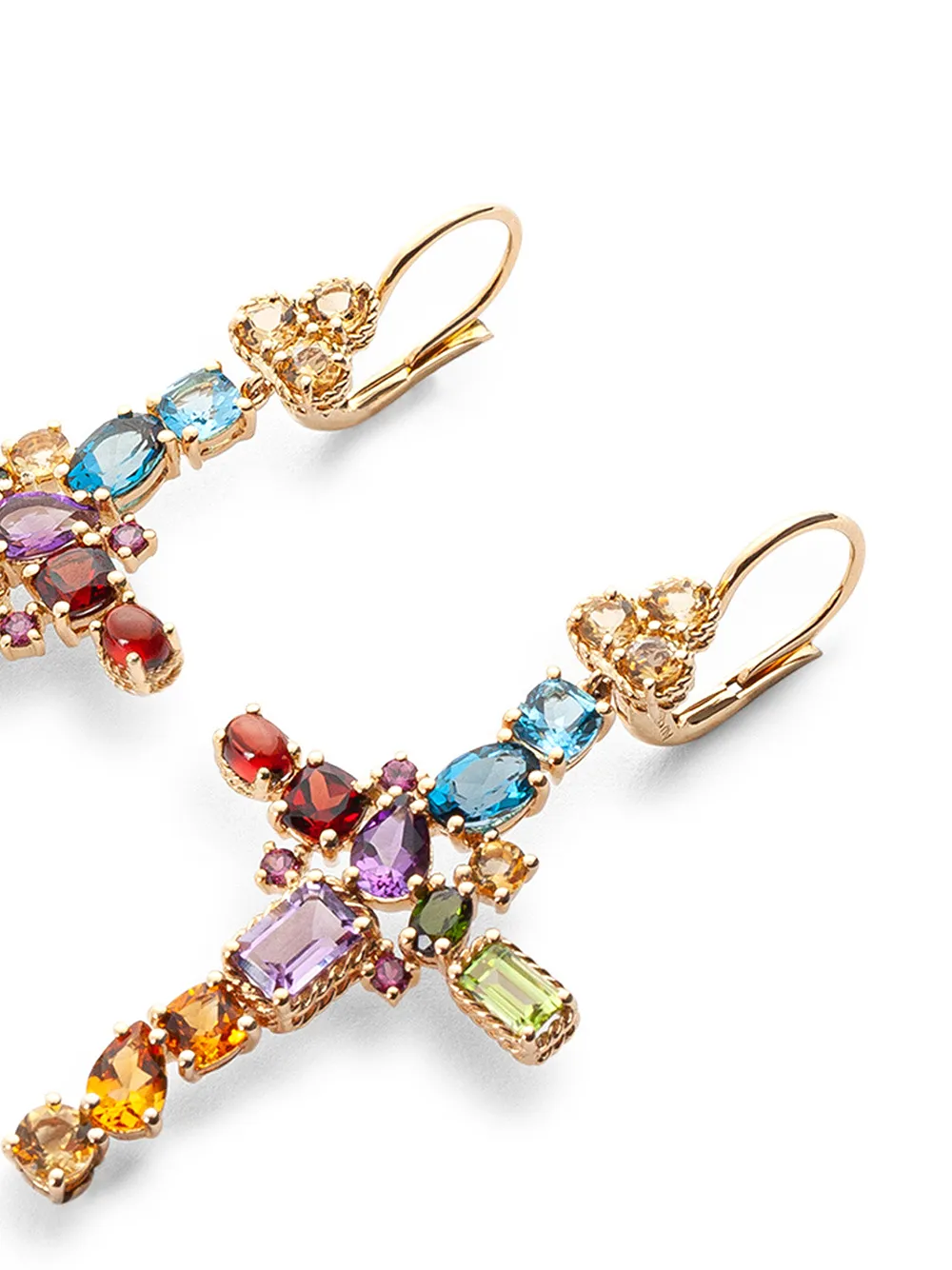 Серьги из желтого золота с камнями DOLCE & GABBANA, золотой — фото 2