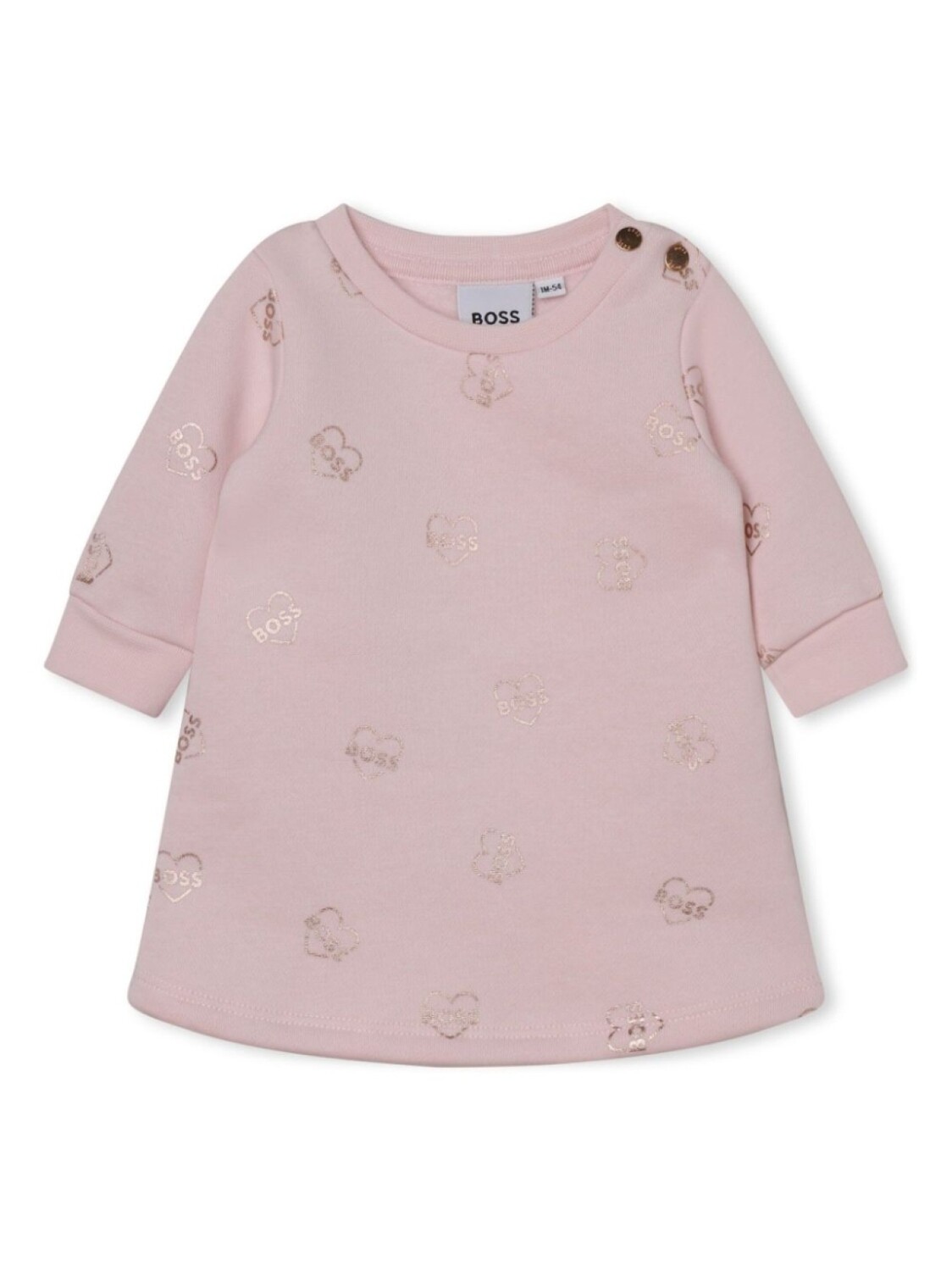 

BOSS Kidswear платье с логотипом, розовый