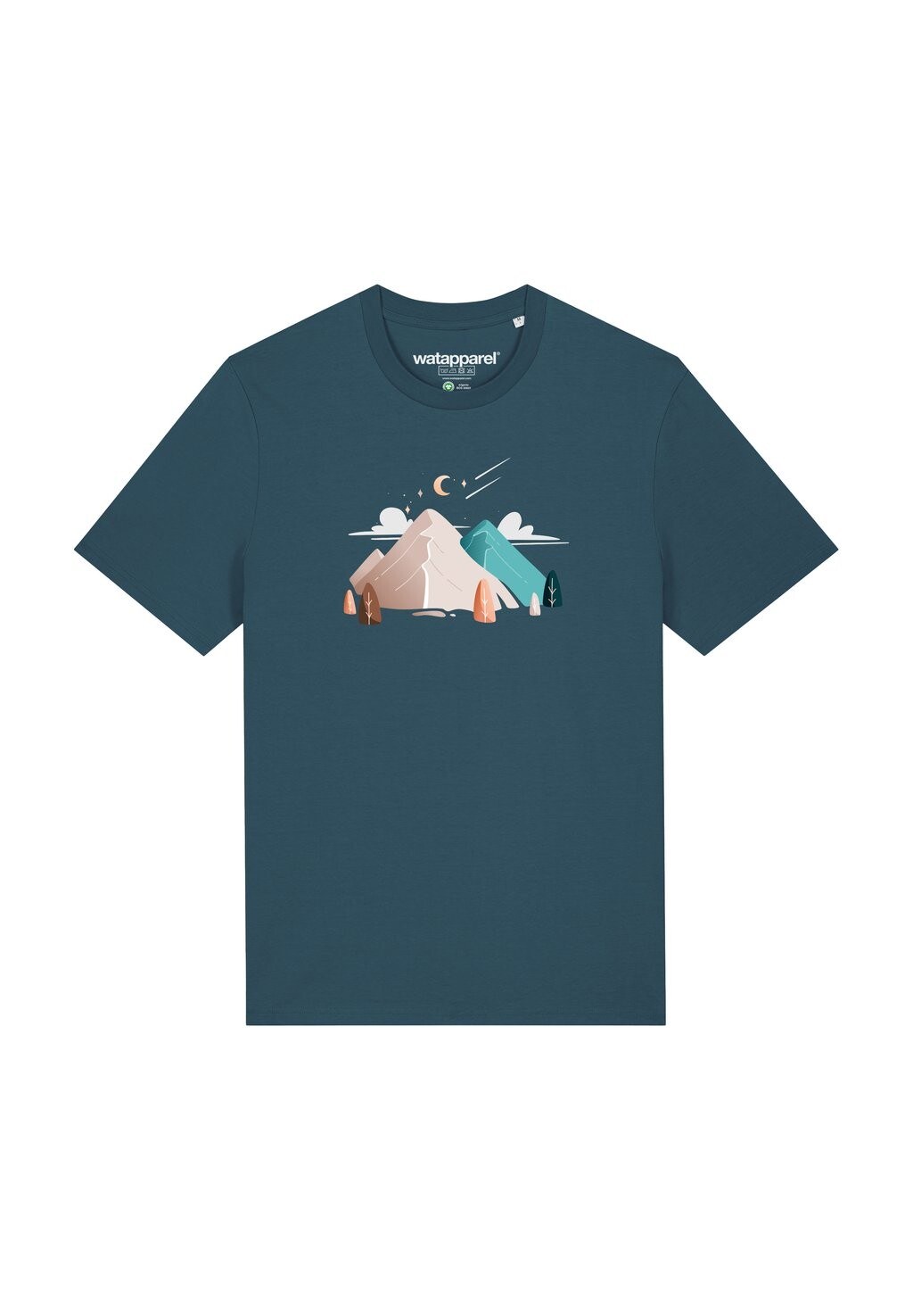 

Футболка с принтом NIGHT & CLOUDS watapparel, бирюзовый