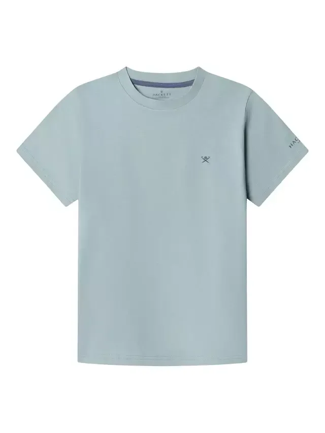Детская хлопковая футболка с круглым вырезом Hackett London, Menthol Green