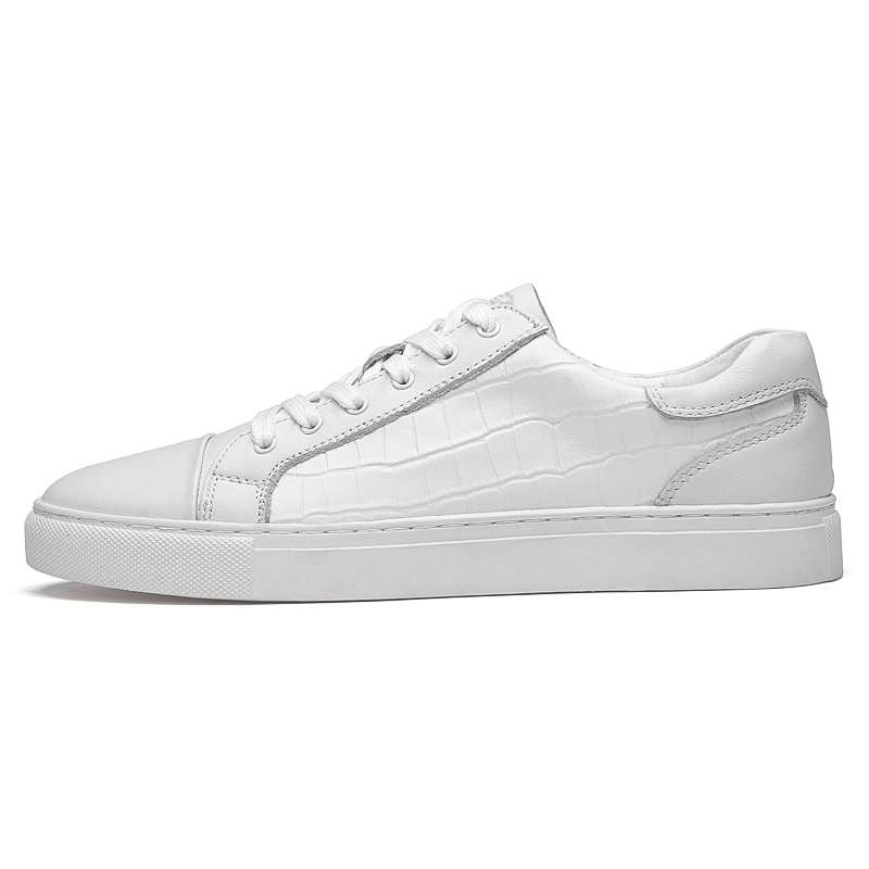 

Низкие мужские кроссовки Mulinsen, White[Leather Shoe Size : Size 40 In This Model = Athletic Shoes 41]