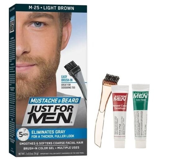 Гель-краска для бороды и усов М-25 Светло-русый, 60 мл Just For Men, Mustache & Beard — фото 2