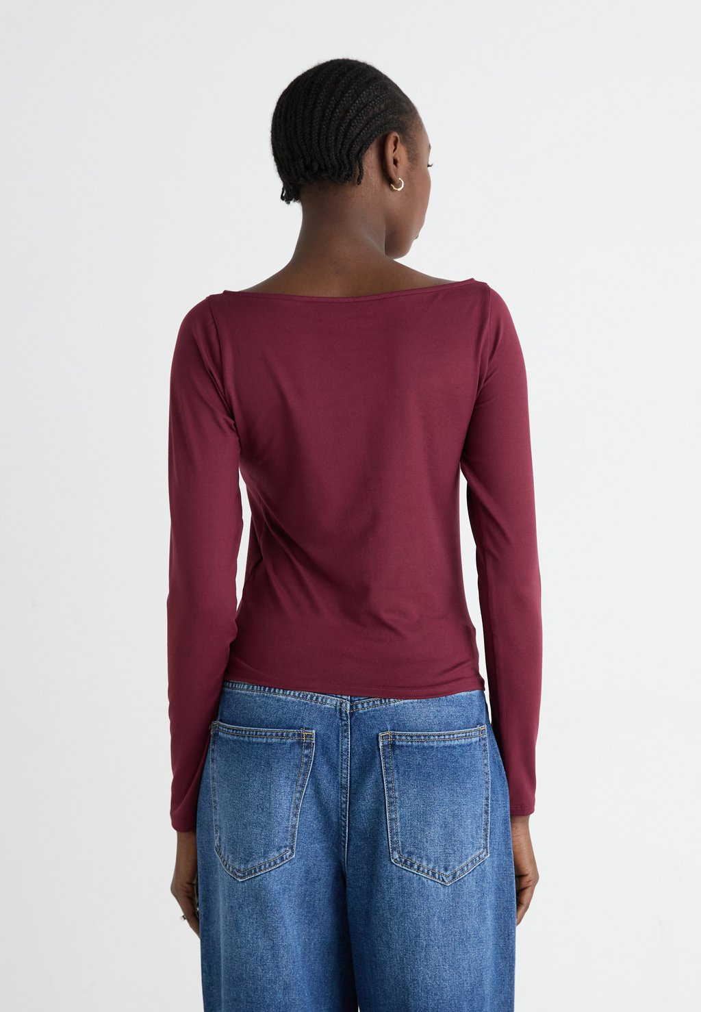 

Топ с длинными рукавами EMEA FLAT SEAMLESS BOAT NECK Hollister Co., коричневый