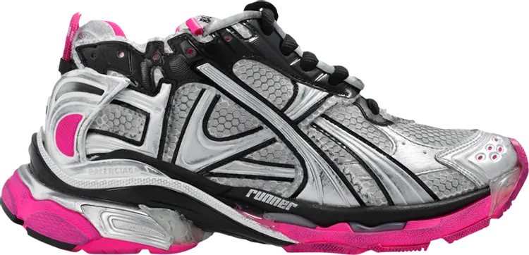 Кроссовки Balenciaga Wmns Runner Sneaker 'Worn-Out - Silver Pink', серебряный
