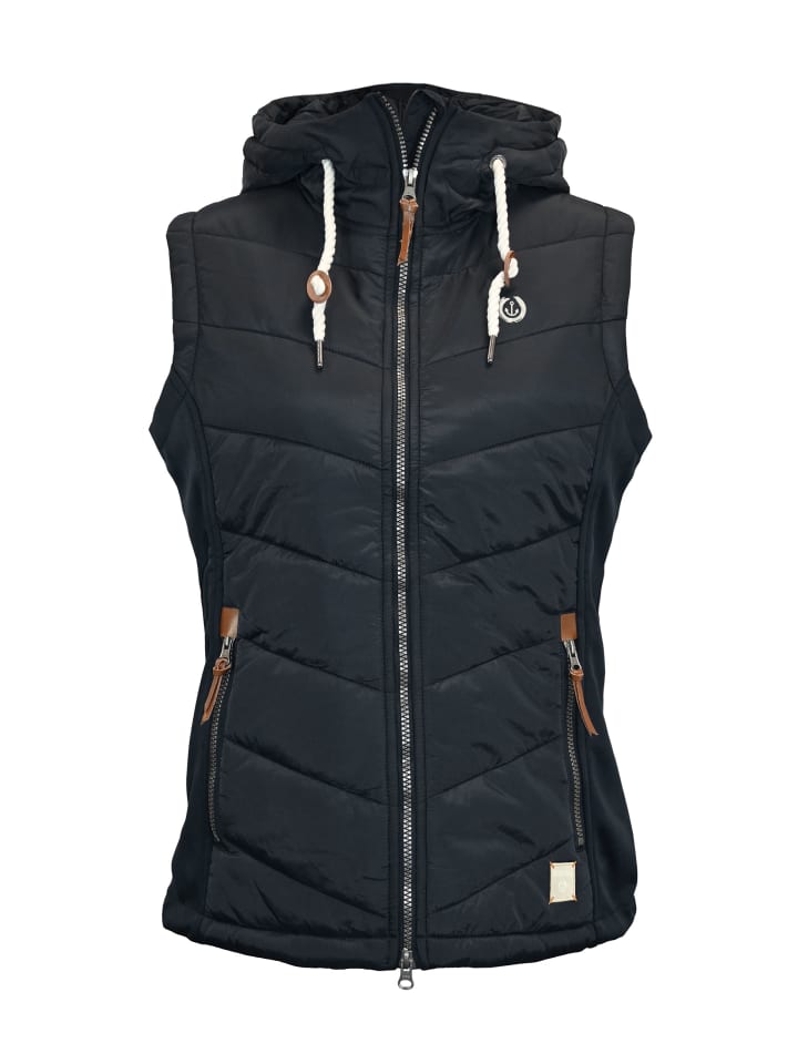 

MADSea Стеганый жилет переходного стиля черного цвета