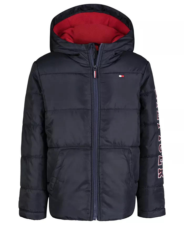 

Детская и мальчиковая утепленная куртка Hilfiger с принтом на рукаве Tommy Hilfiger, синий
